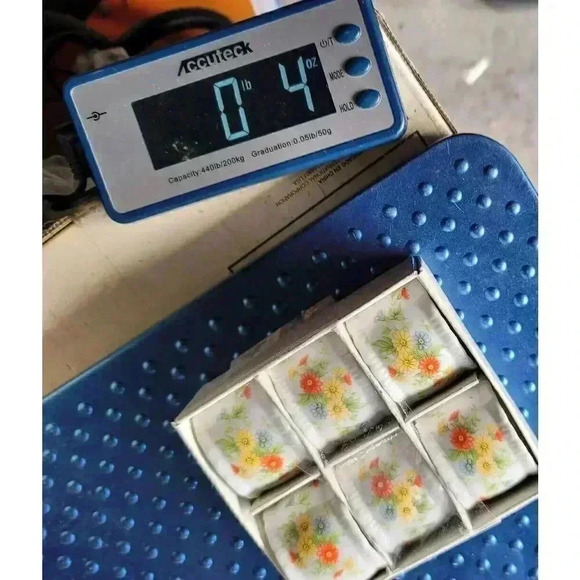 Lefton Flower Ceramic Table Rings Vintage Set Of 6 Made In Japan - Picture 4 of 6